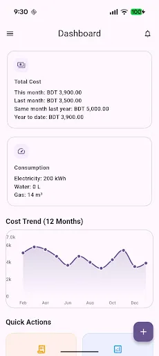 Simple Utility Bill Tracker screenshot 5