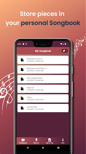 Sing2Notes - Sheet from Vocals screenshot 2