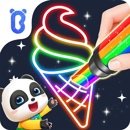 Baby Panda's Glow Doodle Game