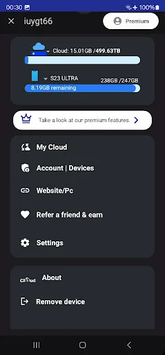 sCloud Storage - Secure Backup screenshot 2