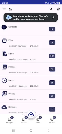 sCloud Storage - Secure Backup screenshot 3
