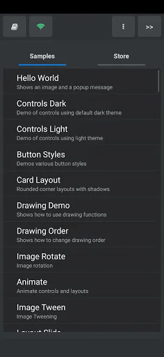 DroidScript: JS and Python IDE screenshot 3