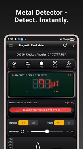 Magnetic Field Meter screenshot 2