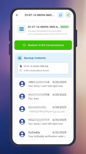 SMS Backup Pro screenshot 4