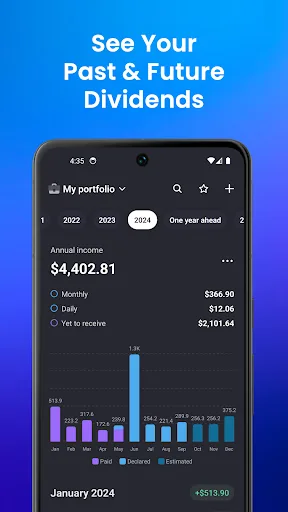 Snowball Analytics – dividends screenshot 3