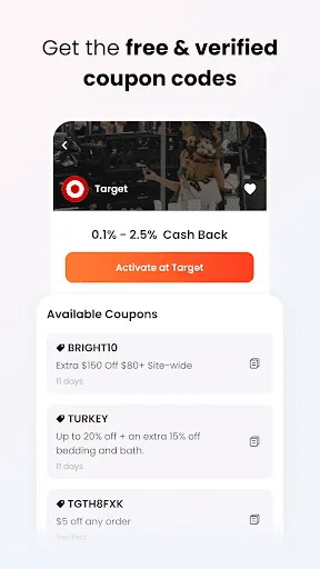 Coupert - Coupons & Cash Back screenshot 1