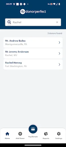 DonorPerfect Mobile screenshot 1