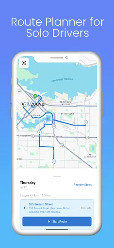 SoloRoute: Multi-Stop Planner screenshot 1