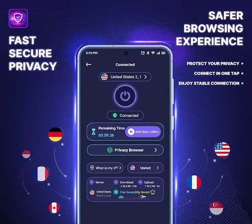 VPN - Fast Secure & Privacy screenshot 1