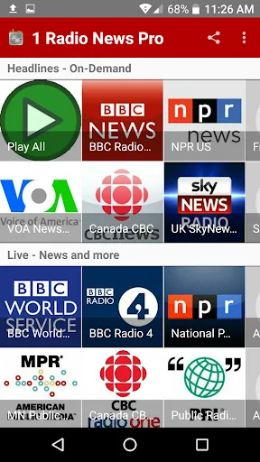 1 Radio News Pro screenshot 1