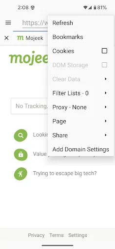 Privacy Browser screenshot 3