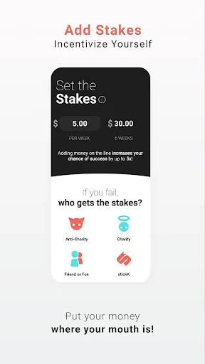 stickK: Goals & Accountability screenshot 3