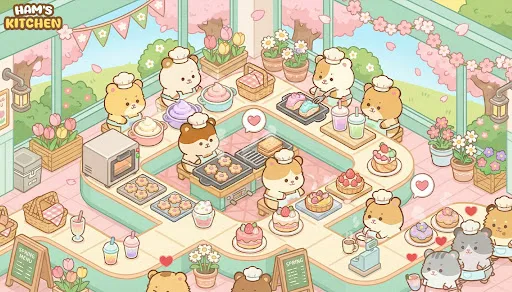 Ham's Kitchen : Cute Food Game screenshot 1