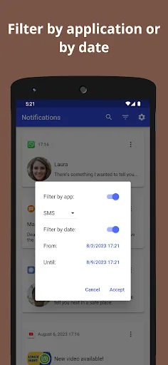 Notification History screenshot 3