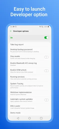 Developer Option screenshot 4