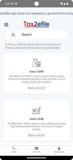 Tax2efile screenshot 2