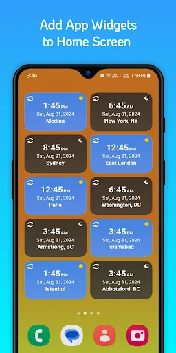 World Clock Time Zones Widget screenshot 2