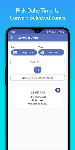 World Clock Time Zones Widget screenshot 3