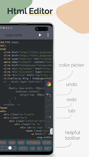 TrebEdit - Mobile HTML Editor screenshot 1
