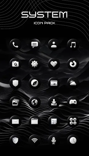 Luna Black Icon Pack screenshot 2