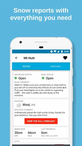 SnowNZ - Reports & Weather screenshot 2