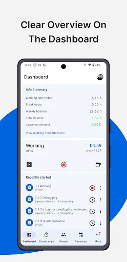 TimeTac - Work Hours Tracker screenshot 1