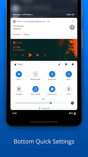 Bottom Quick Settings screenshot 1