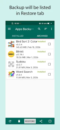Apps Backup and Restore screenshot 3