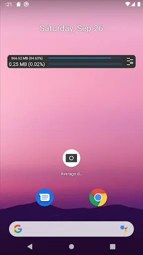 Average data usage widget screenshot 1