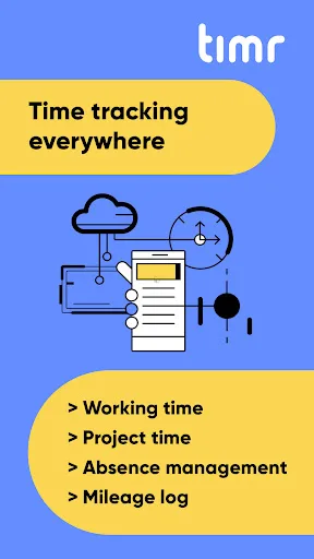 timr – time tracking with GPS screenshot 1