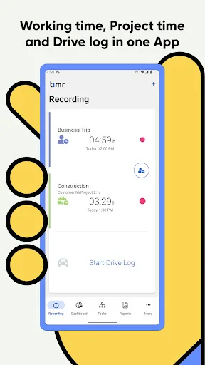 timr – time tracking with GPS screenshot 2