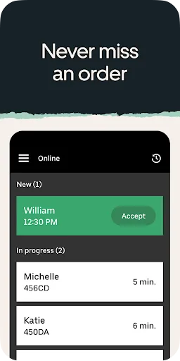 Uber Eats Orders screenshot 2
