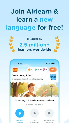 Airlearn - Language Learning screenshot 1