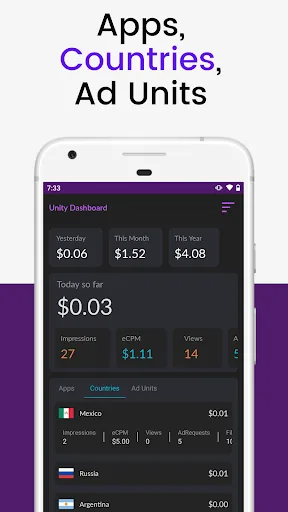 Dash For Unity Ads Stats screenshot 2