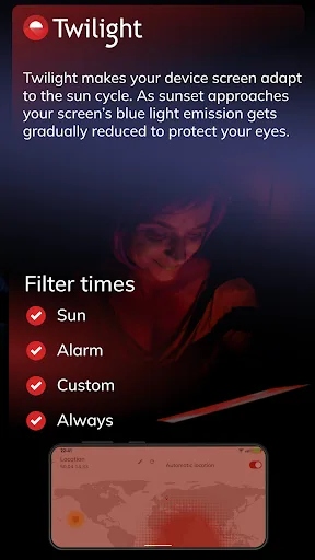 Twilight: Blue light filter screenshot 3