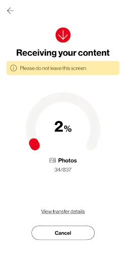 Verizon Content Transfer screenshot 4