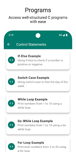C Programs: Read, Learn, Chat screenshot 2