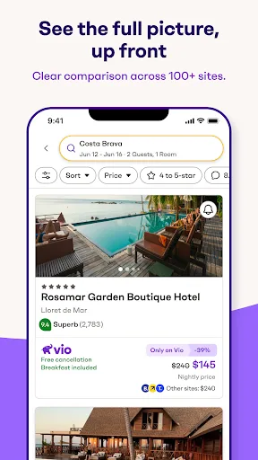 Vio: Hotels & travel deals screenshot 2