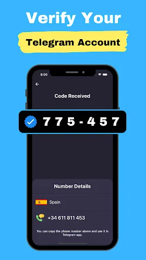 Virtual Number for Telegram screenshot 3