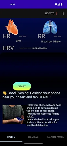 EZ Heart & Respiration Monitor screenshot 1