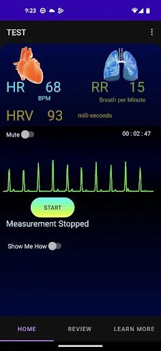 EZ Heart & Respiration Monitor screenshot 2