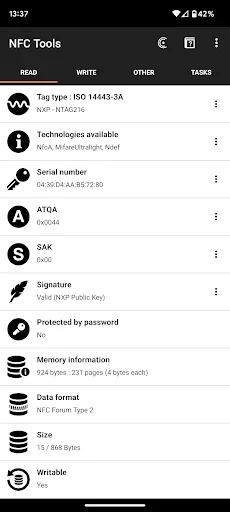 NFC Tools screenshot 1