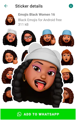 Emoji Black People Stickers screenshot 3