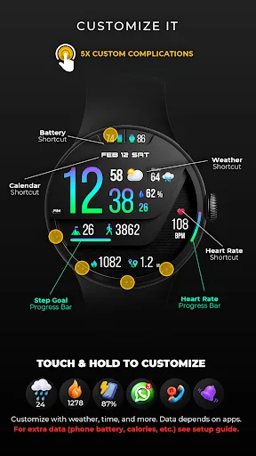 PER76 Digital Watch Face screenshot 5