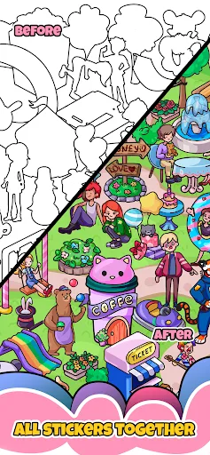 Sticker book & coloring puzzle screenshot 4