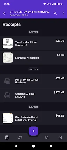 Receipts Go: Smart Expenses screenshot 1