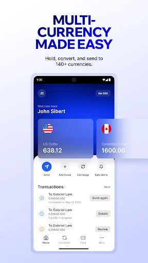 Xe Money Transfer & Converter screenshot 1