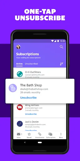 Yahoo Mail Go- Organized Email screenshot 1