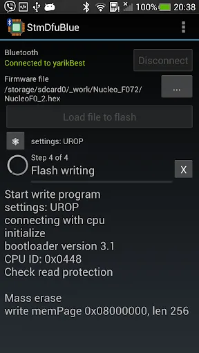 StmDfuBlue screenshot 3