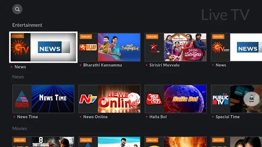 YuppTV Android TV: Live TV IPL screenshot 2